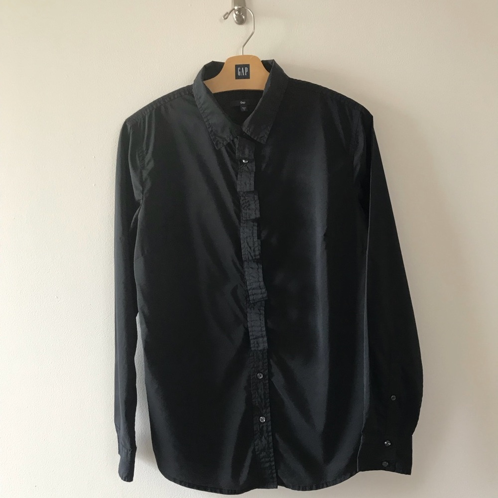 Gap Ruffle Placket Button Down Shirt - Picture 2 of 6
